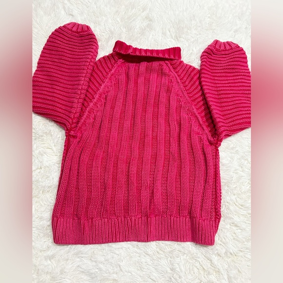 FREE PEOPLE CANDY BLOSSOM CABLEKNIT MOC NECK SZ SMALL NEW - Picture 4 of 9